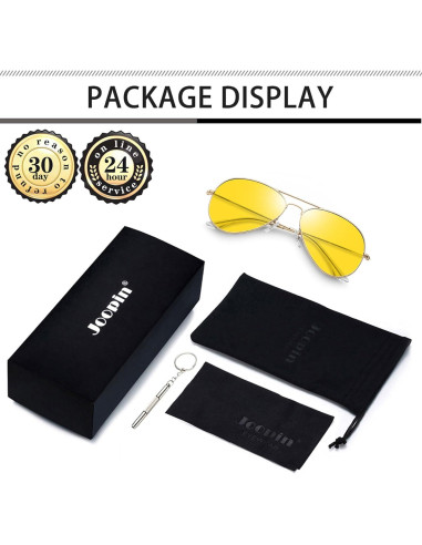 Gafas de sol Joopin aviación UV400 doradas amarillas