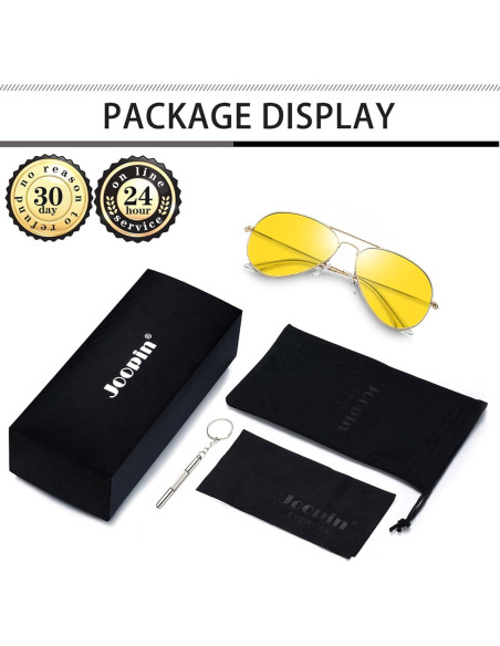 Gafas de sol Joopin aviación UV400 doradas amarillas Gafas de sol Joopin aviación UV400 doradas amarillas