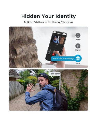 Cámara de Timbre Inalámbrica ieGeek Bell J1 2K con Audio