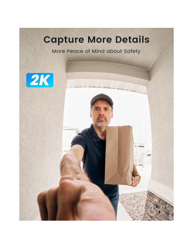 Cámara de Timbre Inalámbrica ieGeek Bell J1 2K con Audio