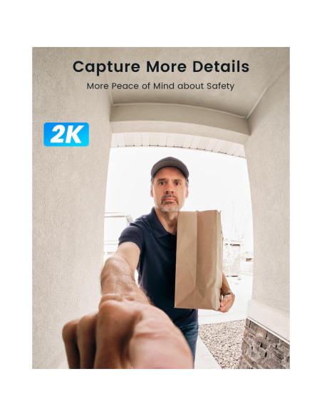 Cámara de Timbre Inalámbrica ieGeek Bell J1 2K con Audio