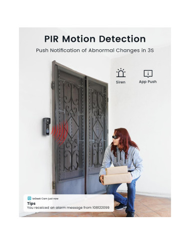 Cámara de Timbre Inalámbrica ieGeek Bell J1 2K con Audio