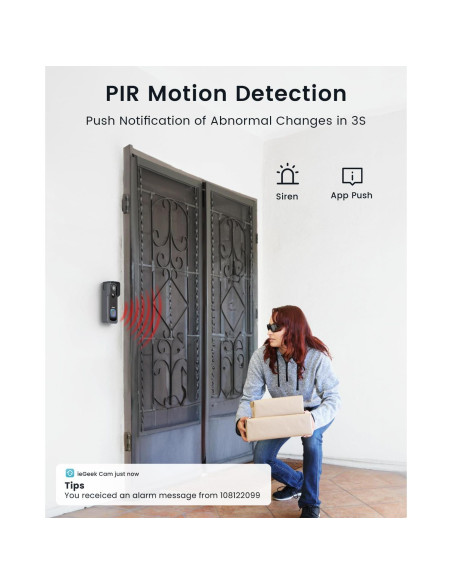 Cámara de Timbre Inalámbrica ieGeek Bell J1 2K con Audio