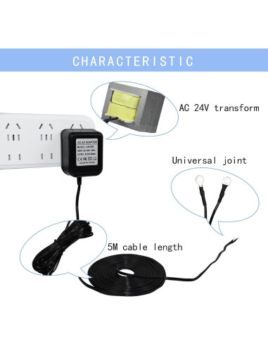 Adaptador de corriente VVHOOY 24V para timbres inteligentes
