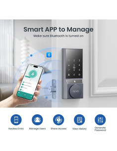 Cerradura Inteligente Devo G4 Bluetooth IP54 4 en 1 2