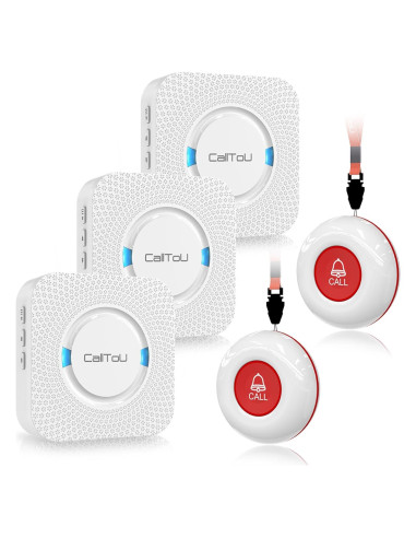 Botón de Llamada Inalámbrico CallToU 2 Botones 3 Receptores