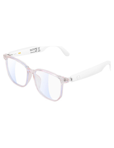 Gafas Bluetooth Enzemit Anti-Luz Azul Lentes Claras Rosa