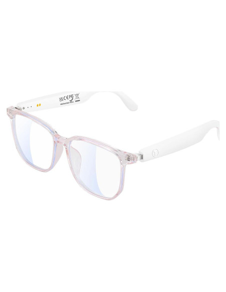 Gafas Bluetooth Enzemit Anti-Luz Azul Lentes Claras Rosa