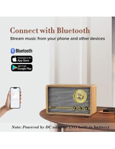 Radio Retro Mufoli RA60S-H Bluetooth y Ruido Blanco 2