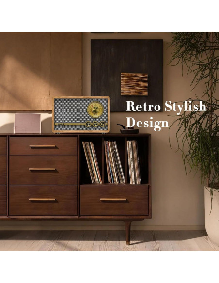 Radio Retro Mufoli RA60S-H Bluetooth y Ruido Blanco