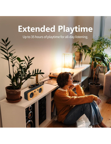 DOSS SoundBox H200 50W Altavoz Bluetooth Inalámbrico Negro