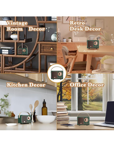 Altavoz Bluetooth Retro QUEQIMU HM11 Verde Mini Portátil