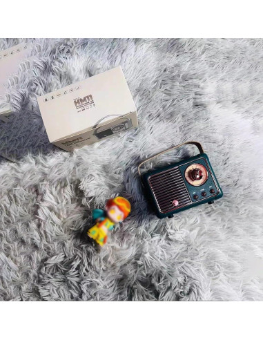 Altavoz Bluetooth Retro QUEQIMU HM11 Verde Mini Portátil