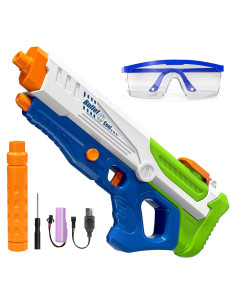 Pistola de Agua Eléctrica TEMI Blanca 500cc 9,75m Alcance