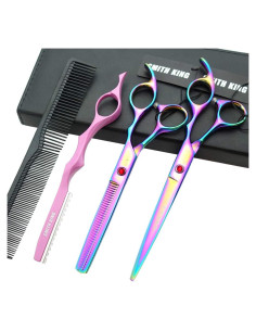 Juego de tijeras profesionales Smithking 17.78 cm con navaja