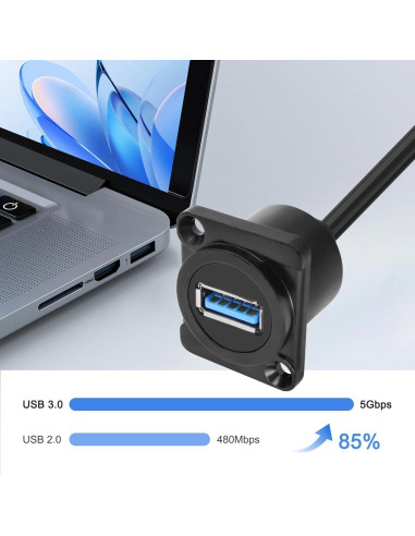 Adaptador USB 3.0 D-Type a Tipo A Hembra 1M Yingtuyou