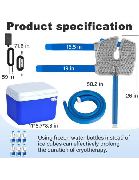 Máquina de Hielo Egfvcbo 6 Litros para Rodilla Postcirugía