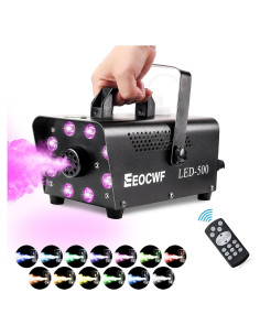 Máquina de Niebla 500W con Control Remoto y Luces LED 13 Colores