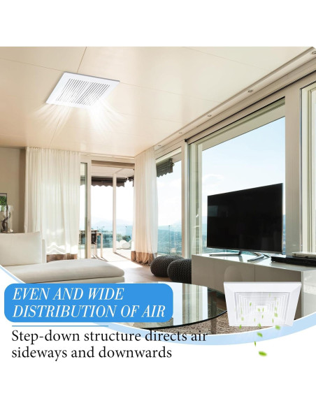 Cubierta de Ventilador de Extractor Baño Baquler 28x28 cm - 2 Pcs