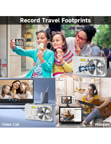 Cámara Digital MINIBEAR 4K 64MP Compacta con 64GB