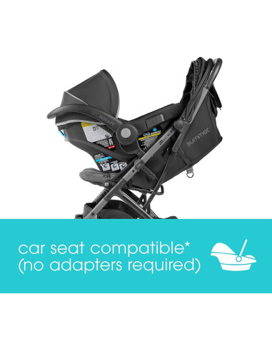 Carrito de Paseo Compacto Summer 3Dpac CS, Negro, Ligero y Plegable