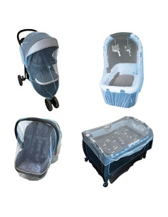 Red de Mosquito Enovoe Azul para Cochecito y Cuna