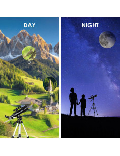 Telescopio Astronómico Richya 400/70 Refractor con Trípode 2