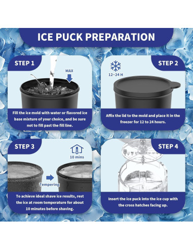 Accesorio de Hielo Raspado Kitchenaid con 8 Moldes y Cuchillas