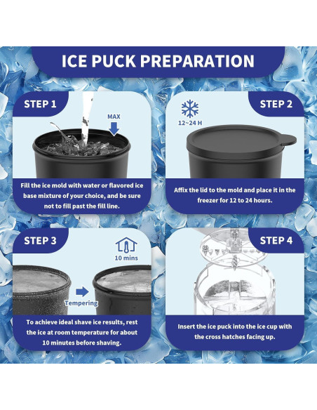 Accesorio de Hielo Raspado Kitchenaid con 8 Moldes y Cuchillas