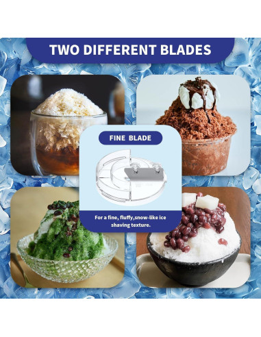 Accesorio de Hielo Raspado Kitchenaid con 8 Moldes y Cuchillas