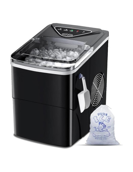 Máquina de Hielo FZF Portátil 9 Cubos en 6 Minutos Negra