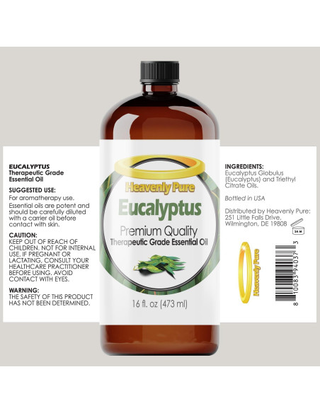 Aceite Esencial de Eucalipto 473 ml Heavenly Pure - Aromaterapia Aceite Esencial de Eucalipto 473 ml Heavenly Pure - Aromaterapia