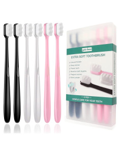 Cepillo de Dientes Extra Suave GoldDawn 6 Paquetes Cerdas Finas