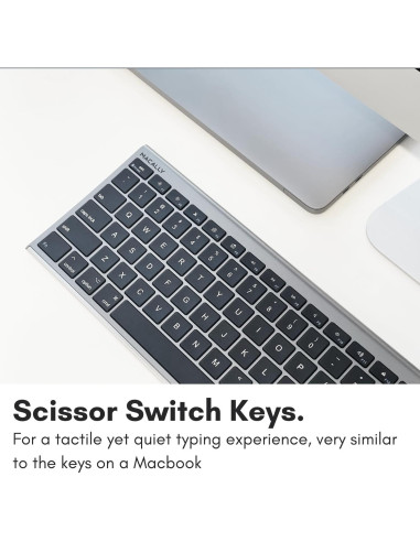 Teclado USB Macally Ultra Delgado - Gris Espacial