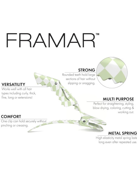 Clips de Cocodrilo FRAMAR - Paquete de 4 Clips a Cuadros