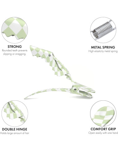 Clips de Cocodrilo FRAMAR - Paquete de 4 Clips a Cuadros