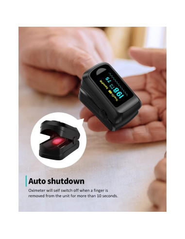 Oxímetro de Pulso Bluetooth HealthTree con APP, Monitor de Frecuencia Cardíaca