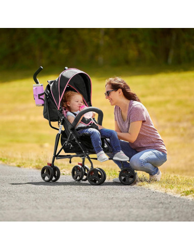 Carrito de bebé Dream On Me Vista Moonwalk Rosa 5 Puntos