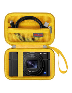 Funda de transporte Elonbo para cámara Sony RX100 amarilla