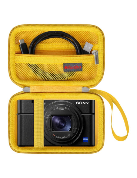 Funda de transporte Elonbo para cámara Sony RX100 amarilla