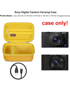 Funda de transporte Elonbo para cámara Sony RX100 amarilla 2