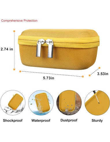 Funda de transporte Elonbo para cámara Sony RX100 amarilla