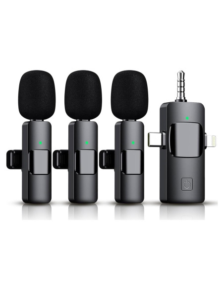Micrófono Lavalier Inalámbrico ANSUNG M1 3 en 1 para iPhone