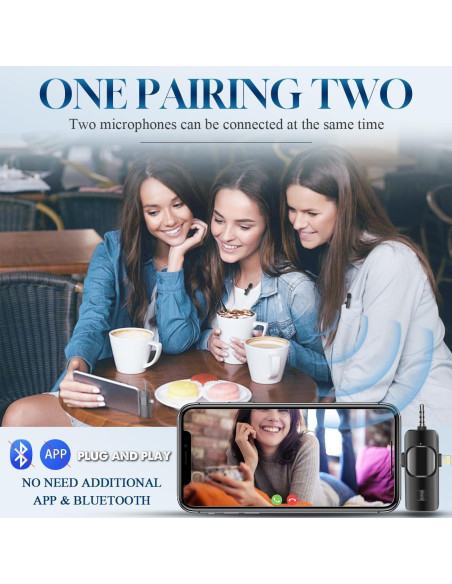 Micrófono Lavalier Inalámbrico ANSUNG M1 3 en 1 para iPhone