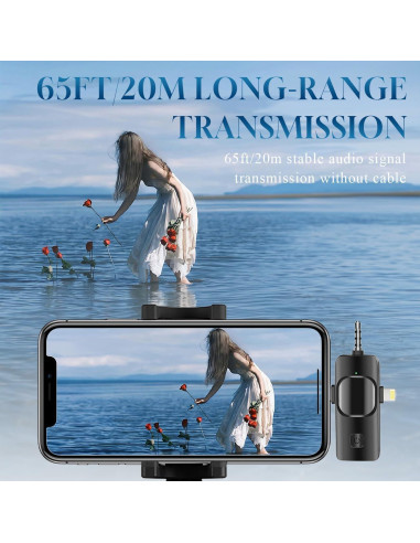 Micrófono Lavalier Inalámbrico ANSUNG M1 3 en 1 para iPhone