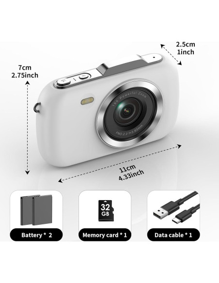 Cámara Digital KOMERY G7A 4K 64MP Zoom 18X para Niños