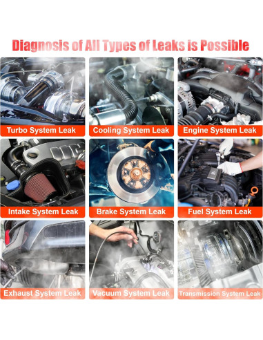 Máquina de humo automotriz Orsong 12V DC probador de fugas