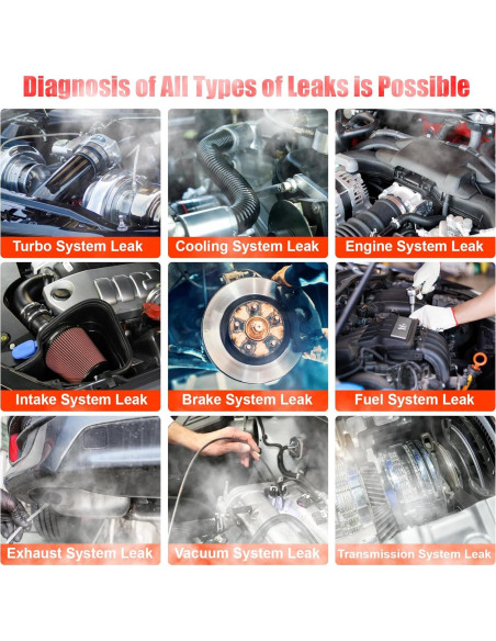 Máquina de humo automotriz Orsong 12V DC probador de fugas