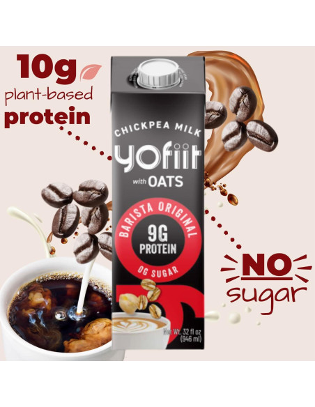 Leche de Avena Barista Yofiit 5.68L - Sin Azúcar, Alto en Proteínas