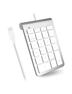 Teclado Numérico USB C Macally UCNUMKEY22 Plata 22 Teclas